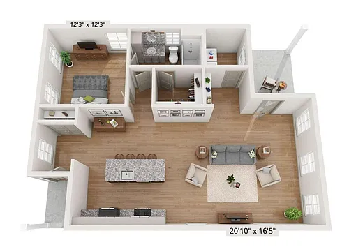 Floor plan One Bedroom