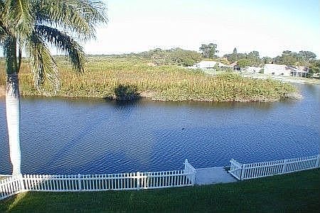 Lake behind house