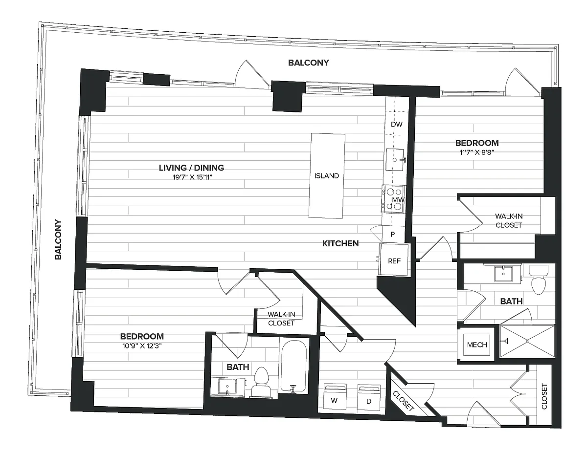 Floor plan 02BR-04