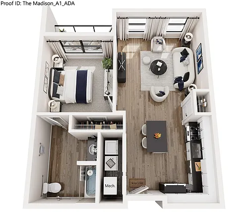 Floor plan A1 - ADA