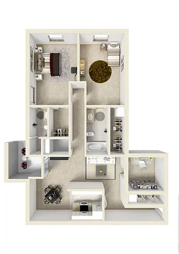 Floor plan 2BR - 2BTH