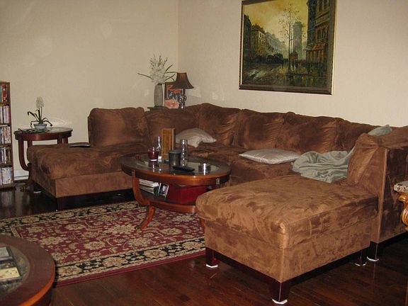Open Living Room With Hardwood Floors