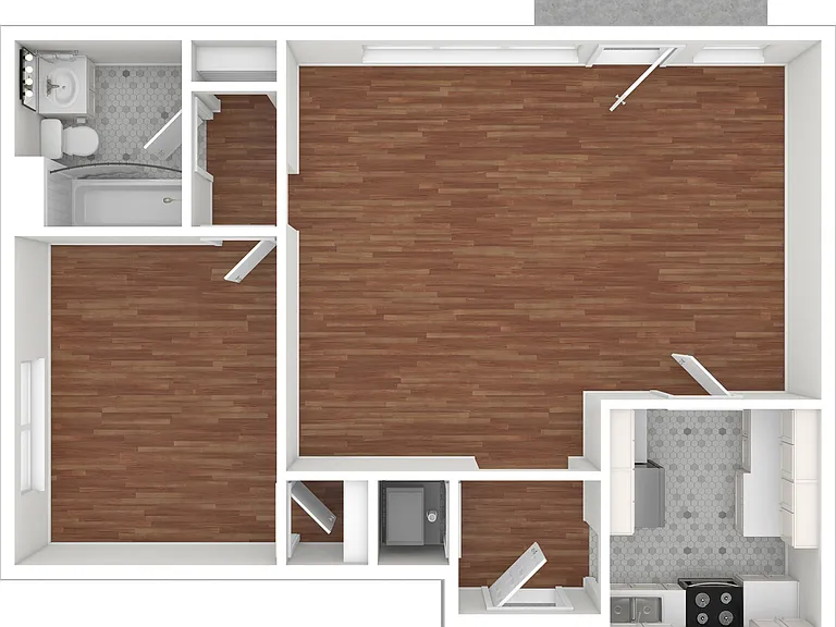 1 Bedroom, 1 Bath 1 Bedroom, 1 Bath