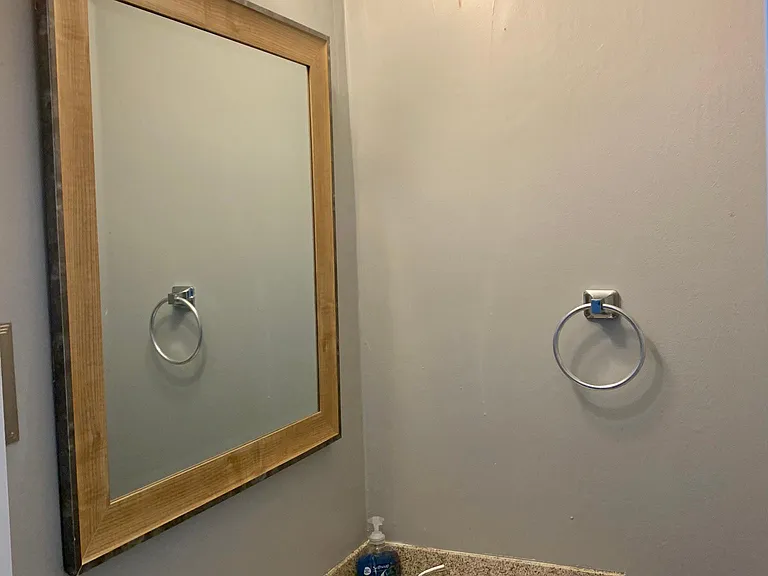 Downstairs powder room.