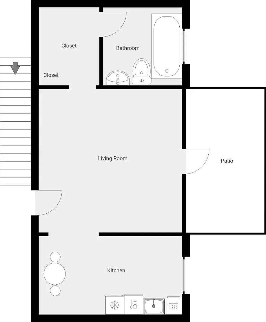 Studio, 500 sqft, $1,295 — Photo 3