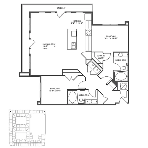 Floor plan B4-1B