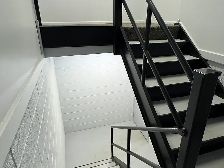 Stairwell down to garage