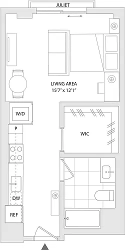 Floor plan Studio D
