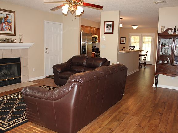 living room with fireplace