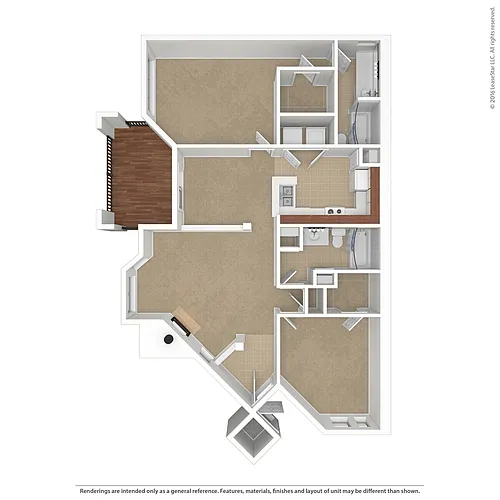 Floor plan 2 Bed Granite