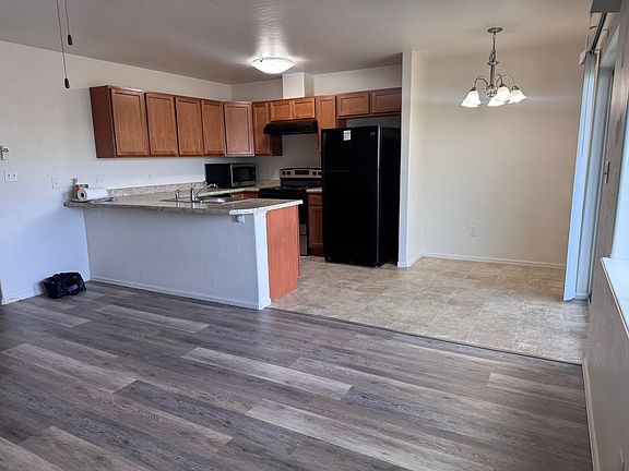 Kitchen, Dining area, & Living room