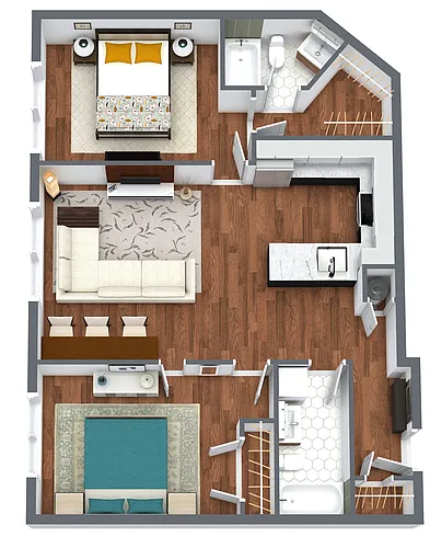 Floor plan 2 Bedroom Standard
