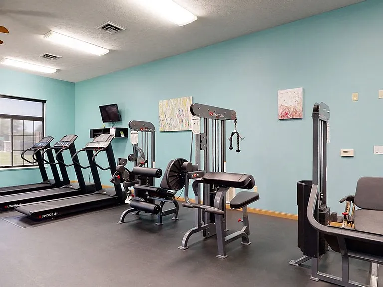 Our fitness center is fully equipped to meet all your workout needs.
