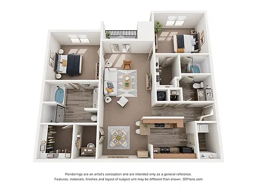 Floor plan 2 Bedroom Deluxe