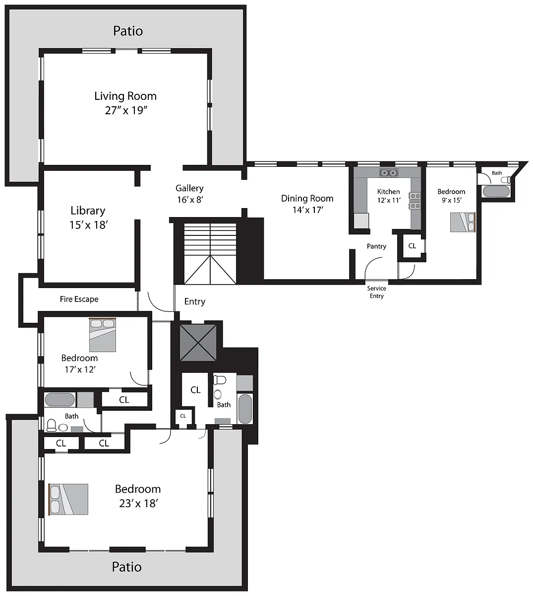 Floor plan 10th Floor Penthouse