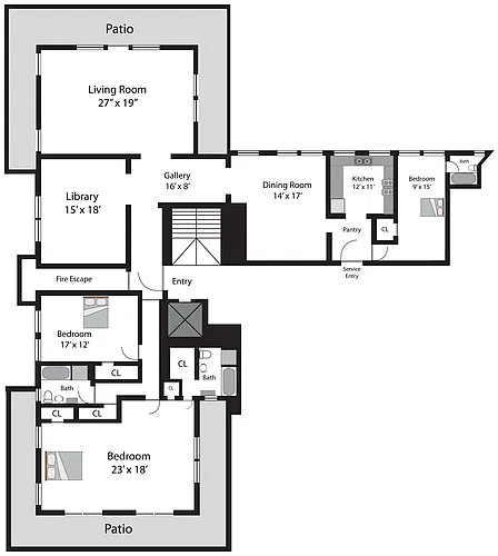 Floor plan 10th Floor Penthouse