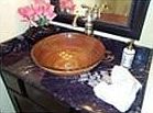  Powder room with vessel sink