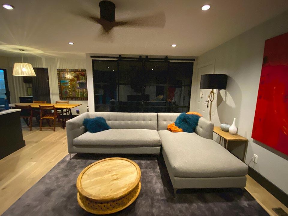 View of Living Area with Master Doors closed