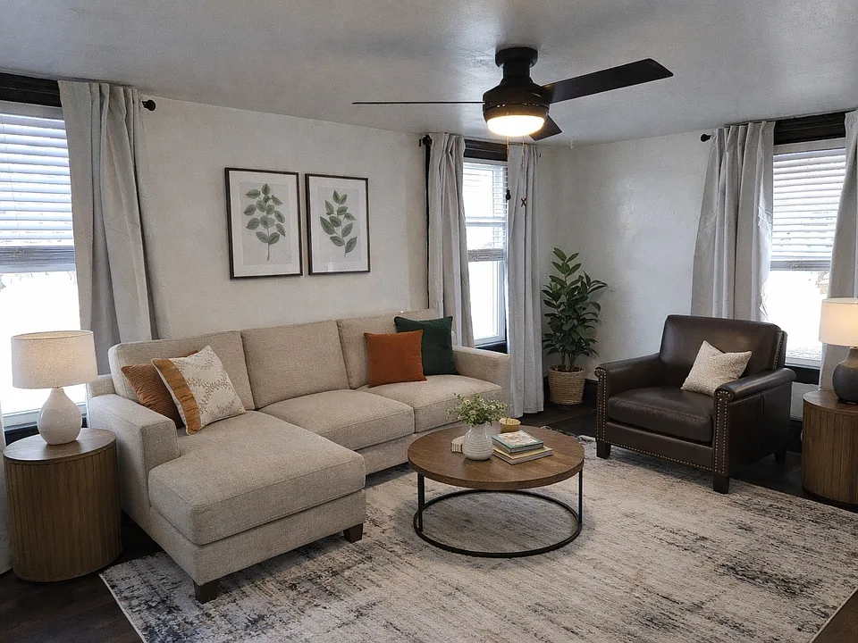 Virtually Staged Living Room