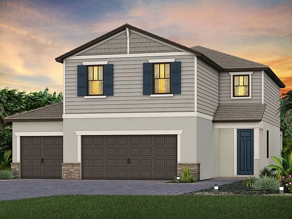 Exterior C1 with optional stone 3-car garage