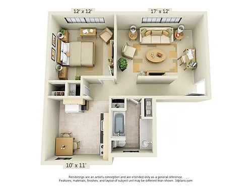 Floor plan 1 BR