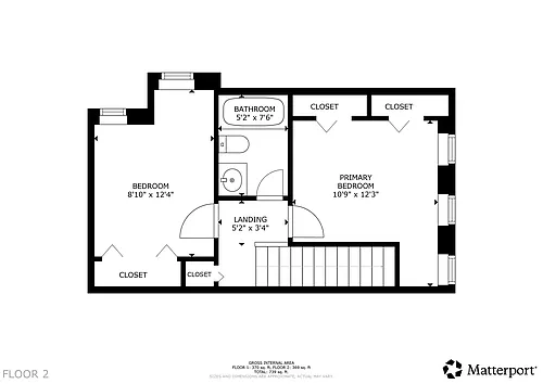 Floor plan 2 Bed 1 Bath