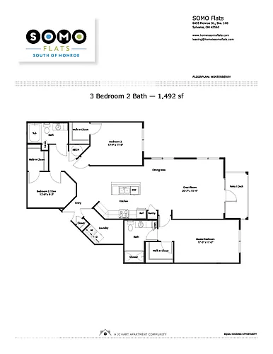 Floor plan Winterberry 3.2 (T2)