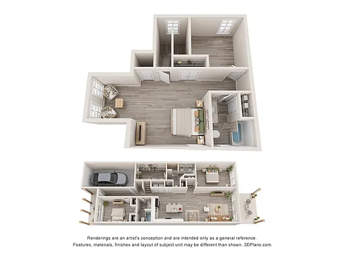 Floor plan 3BR 3BA TH