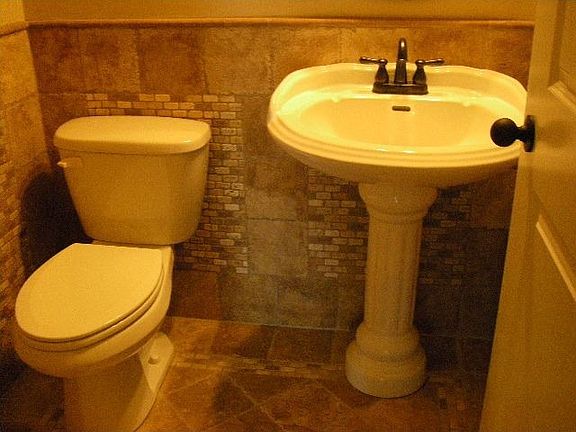 Beautiful Tile work in half bath