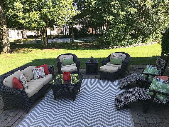 Patio/sport court/sheds