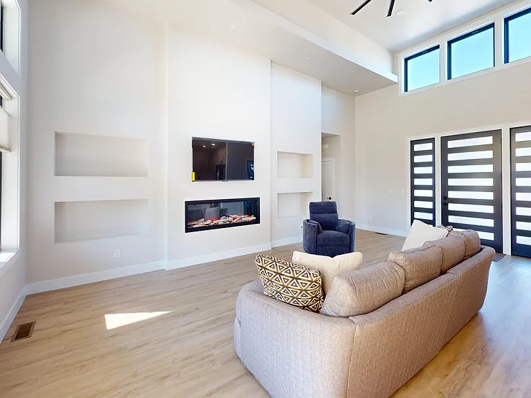 Living Room - Fireplace/TV Wall