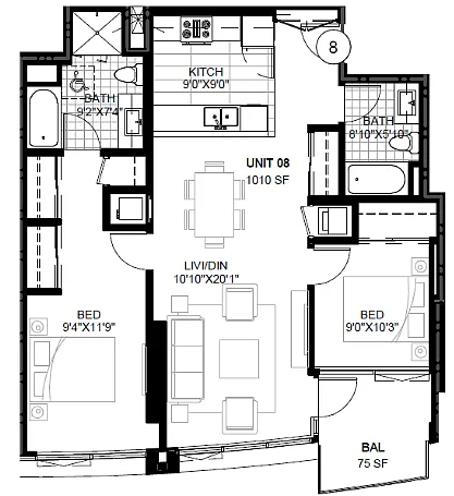 Floor plan SPIRE 2F