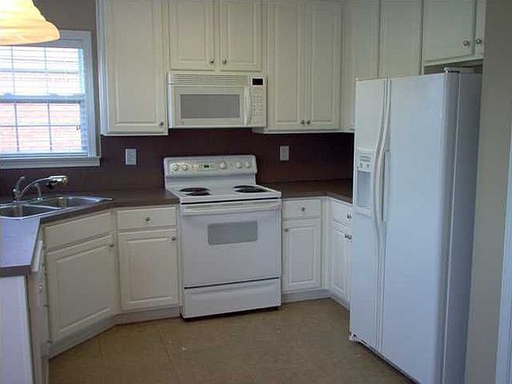 Tiled floors in kitchen