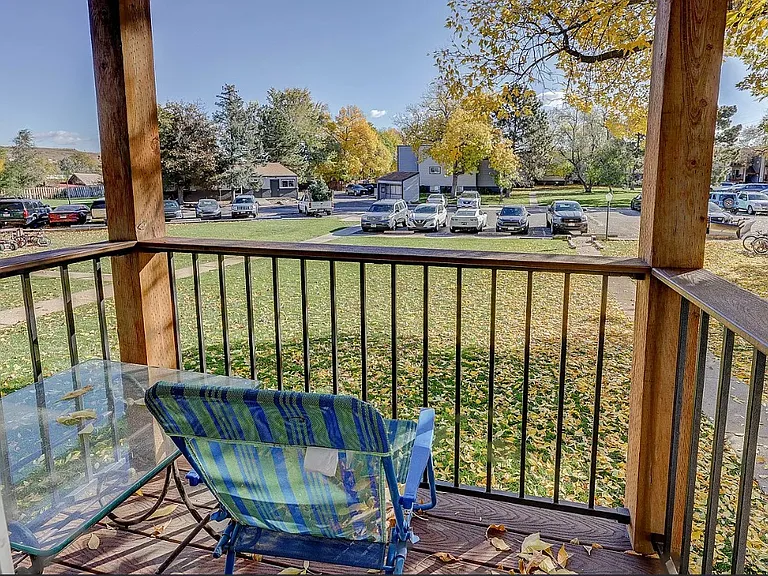 Patio overlooking court yard