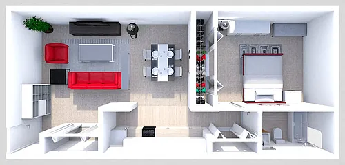 Floor plan FT 1 Bed 1 Bath