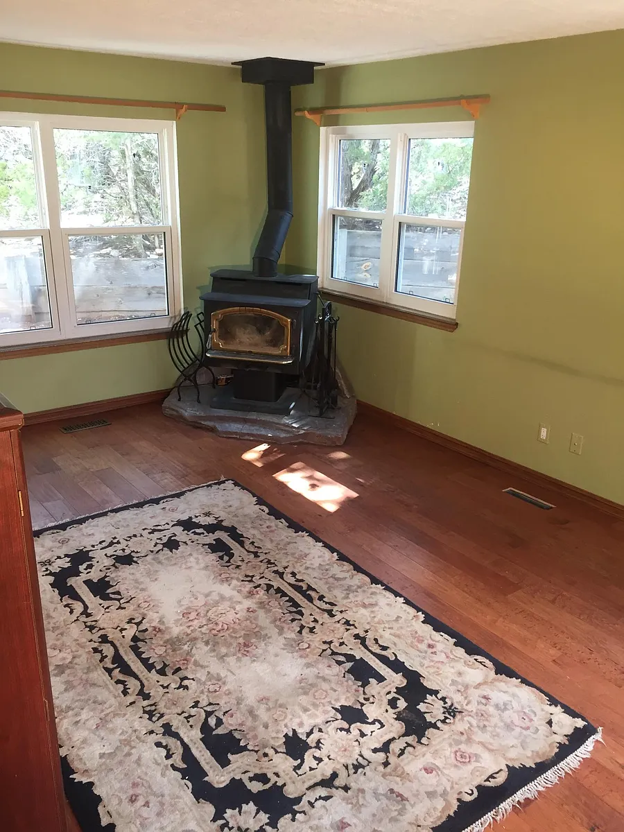 Livingroom 1 with wood stove - 1 Casa Loma Rd