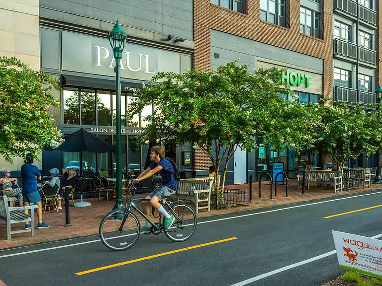 Check out the shops along Woodmont Avenue.