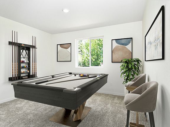 The upstairs loft is the perfect space for a gameroom.