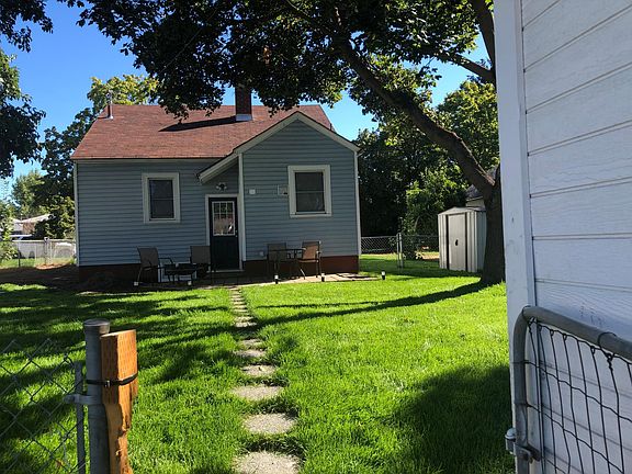 Entrance to basement unit. Backyard used by basement tenant.