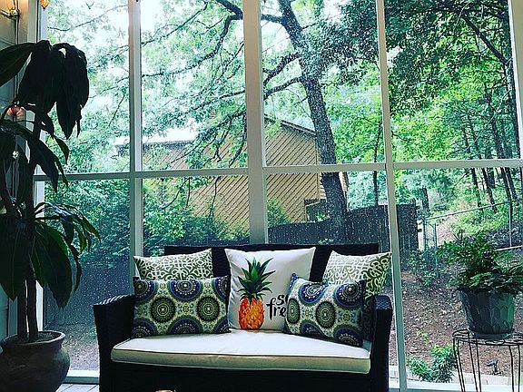 Serene screened porch