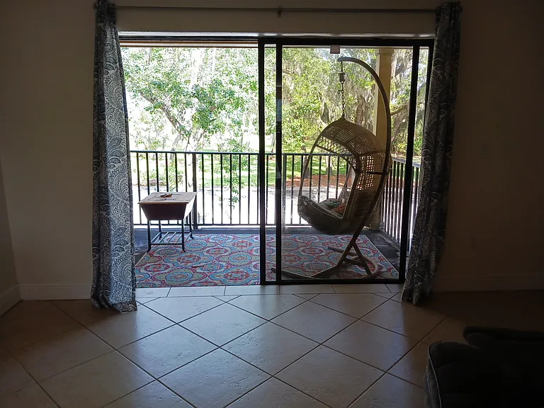 Balcony off living room