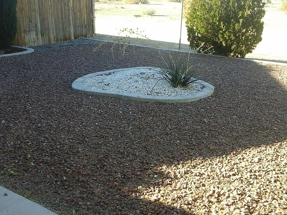 Landscaped side yard