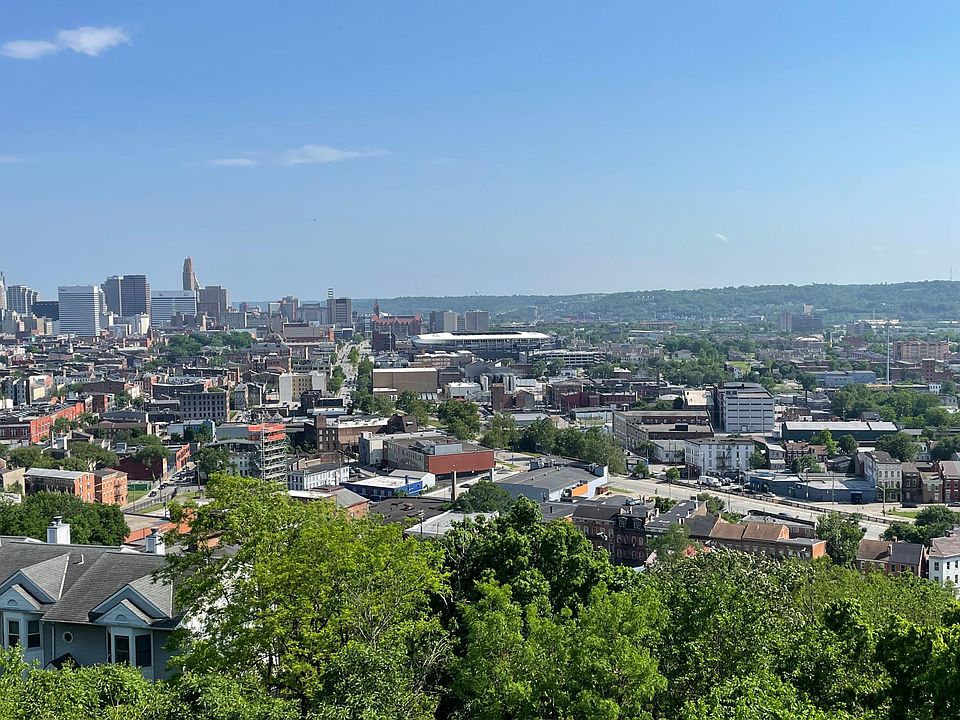 View of downtown from rooftop deck
