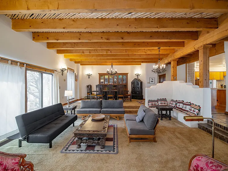 Living room, dining room in the rear