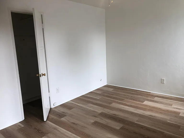 Bedroom with closet/storage.