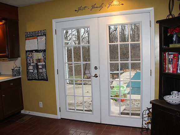 french doors in kitchen