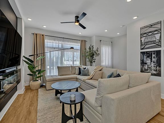 Living area couch with pull-out bed