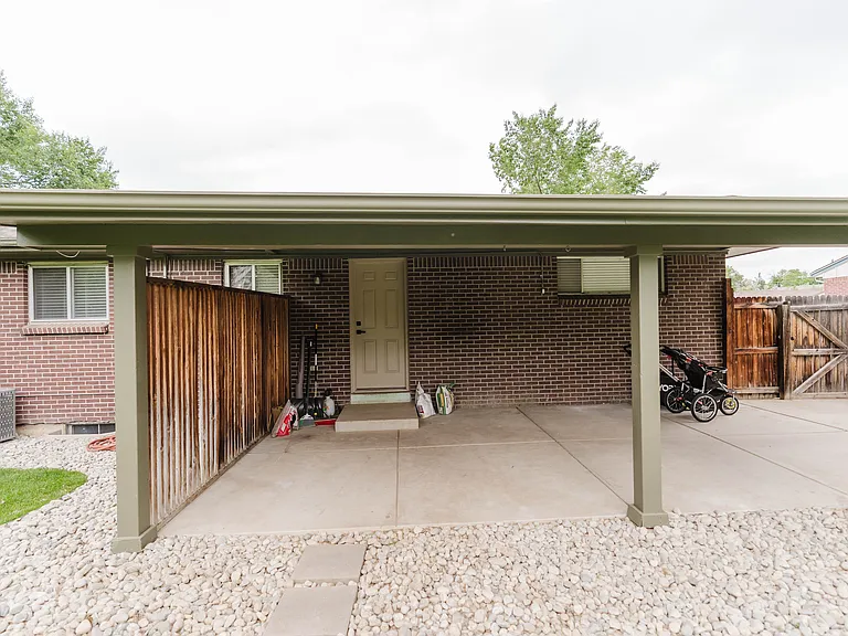 Covered back patio