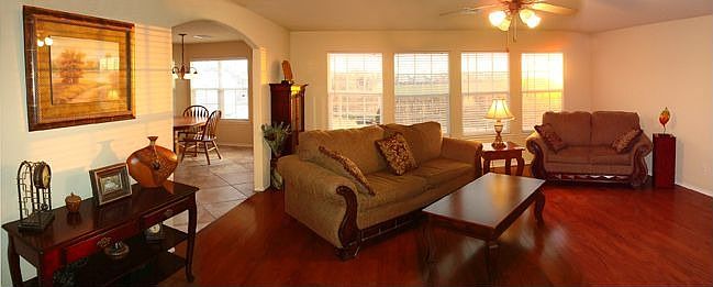 Living Room. New Hardwood Floor.
