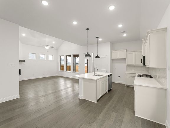 Timberline two-story floor plan featuring a first-floor primary suite, open living areas, a study, u